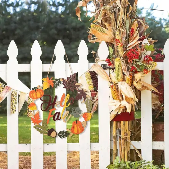 Fall Door Wreath for Front Door Sign (FALL) {6}