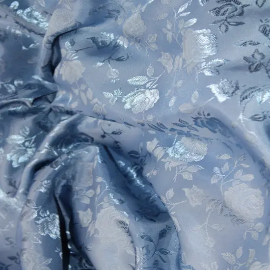 1 Yard Coppen Perri Jacquard Satin reversible fabric for tablecloth overlays curtains 58/60 inches wide {2}