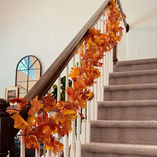 6 Pack Fall Leaf Garland - 5.9Ft (Total of 35.4FT) {2}