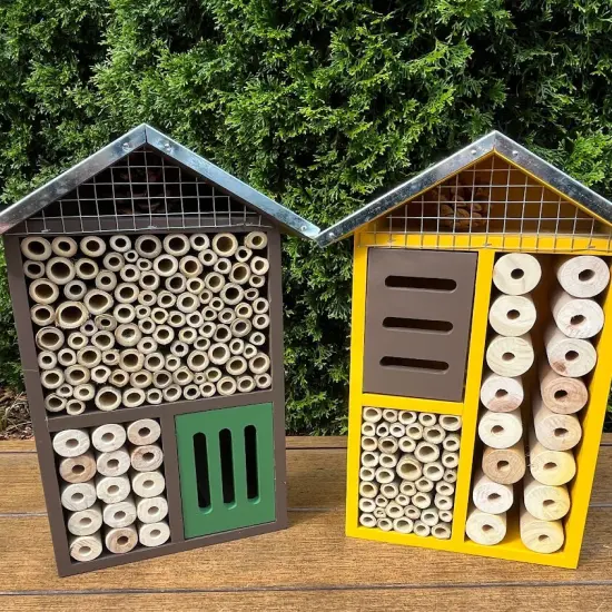 Sunny Multi-Room Pollinator HOTEL - Tin Roof Heavy Duty Brown {3}