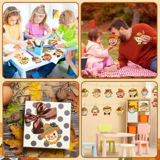 123Pcs Fall Scarecrow Head Craft Kit {4}