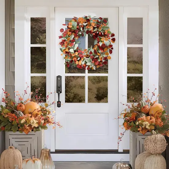 22 in Fall Wreaths for Front Door {5}