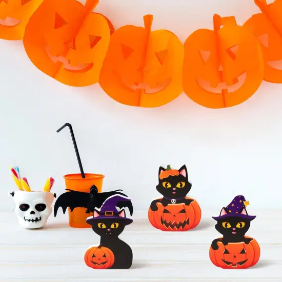 3Pcs Halloween Wooden Centerpieces {3}