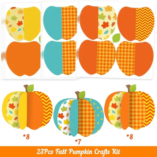 23Pcs Fall Pumpkin Crafts Kit for Kids - Halloween {3}