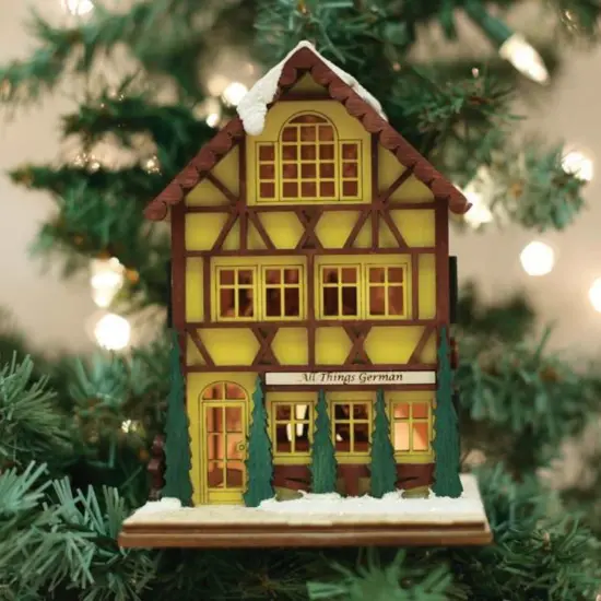 Ginger Cottages 5.25 In All Things German Tree Ornament , Secret Gingerman Yellow {3}