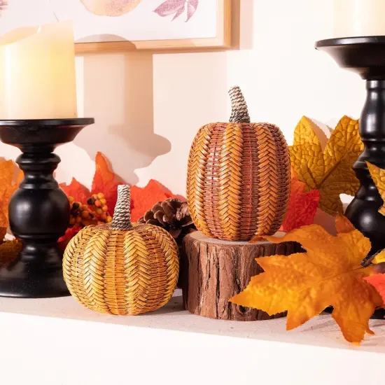 2pcs Resin Pumpkin Decorations Indoor {5}