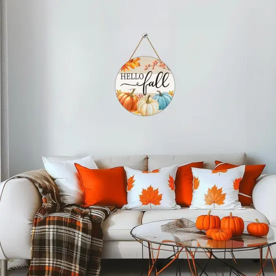 Pumpkin Patch Maple Leaf Hanging Sign - Fall Decor {3}