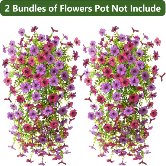 Fake Daisy Silk Hanging Flowers - Mix Purple {5}