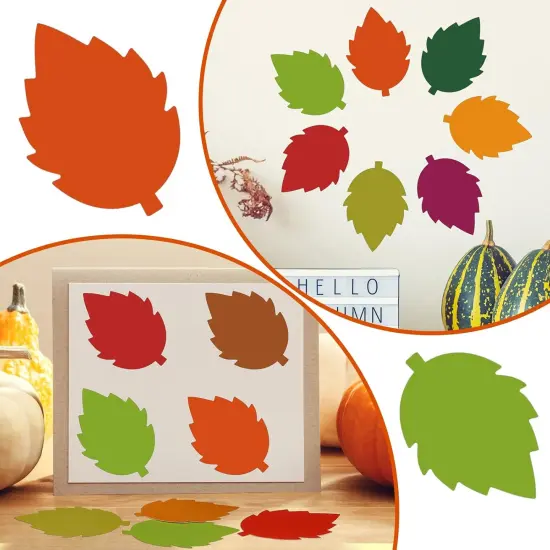 108 Pcs Fall Leaves Paper Cutouts Fall Thanksgiving Decor {2}