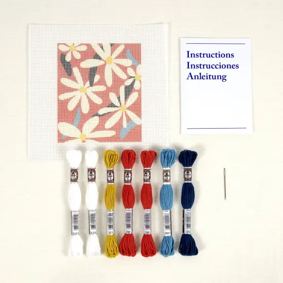 DMC Mindful Making Tapestry Kit-Abstract Flowers {4}