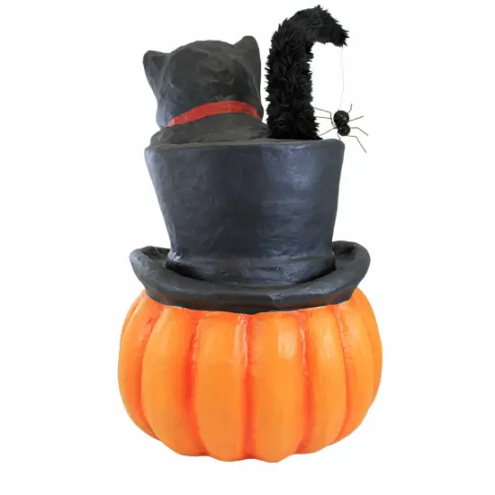 Bethany Lowe 21.0 Inch Top Hat Surprise Jack O' Lantern Halloween Figurine , Lightweight Halloween Decor Halloween Black Cat {2}