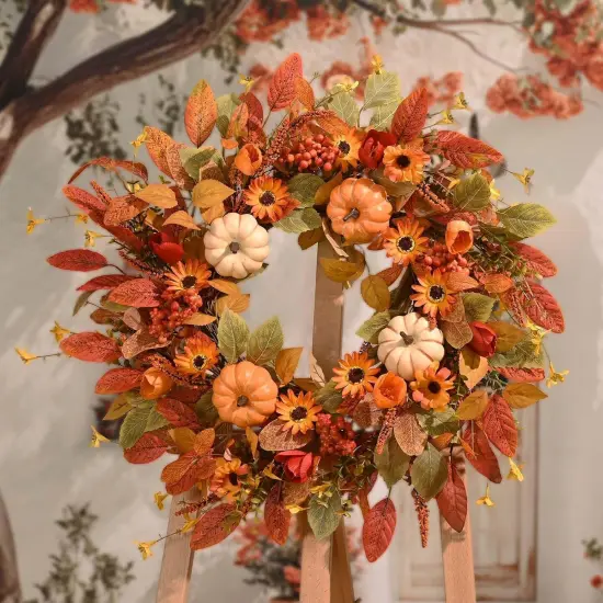 Fall Wreaths for Front Door Outside {2}