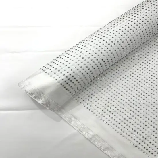 1 Yard Rhinestone Stretch Spandex Fabric Nylon for Costumes, Leggings & D&eacute;cor Width 54" White {1}