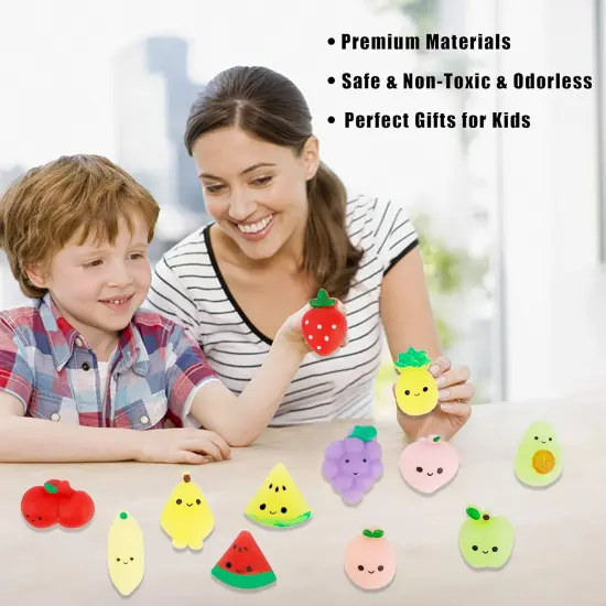 24 Pcs Squishy Toys - Fruits {5}