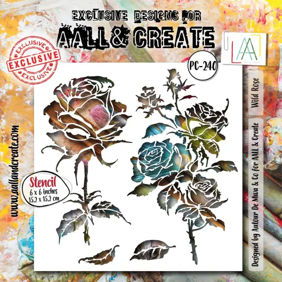 AALL And Create Stencil 6"X6"-Wild Rose {1}