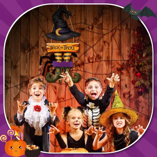 Halloween Door Sign Witch Wreath Decorations {4}