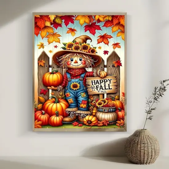 Happy Fall Scarecrow Diamond Painting Kits for Adults - 11.8x15.7 Inch {4}