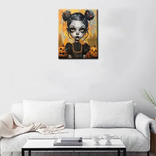 Halloween Little Girl Paint by Number - 16x20 Inch (Without Frame) {3}