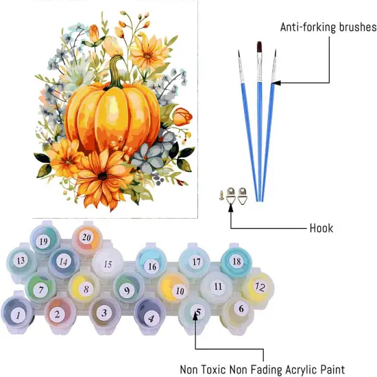 Pumpkins Painting by Numbers {3}