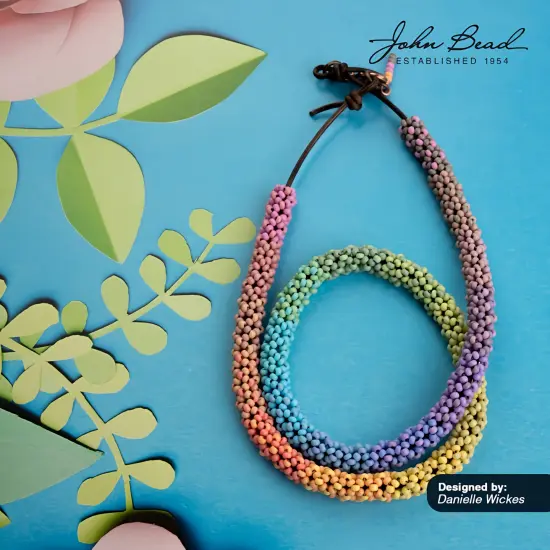 John Bead 11/0 Opaque Dyed Solgel Czech Glass Seed Beads, 250g Chalk Pink Rainbow {3}