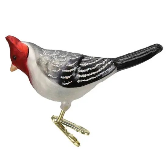 Old World Christmas 2.5 Inch Red-Crested Cardinal Tree Ornament , Clip-On Ornament Multicolored {2}