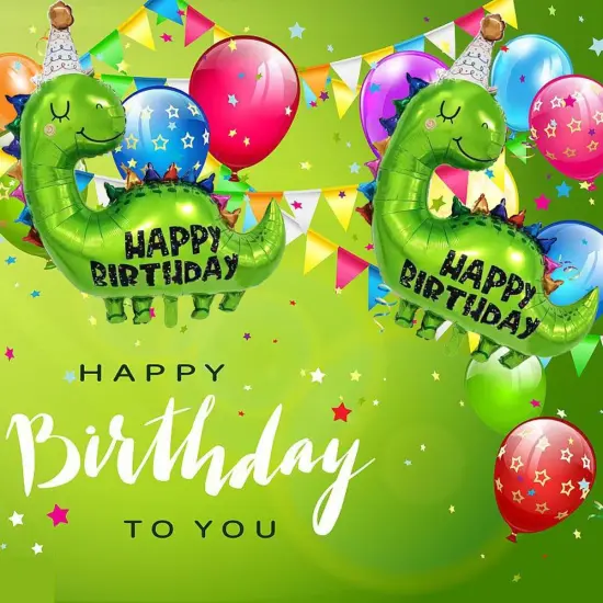 2 PCS 35 Inch Dino Balloons,Dinosaur Birthday Balloon {2}