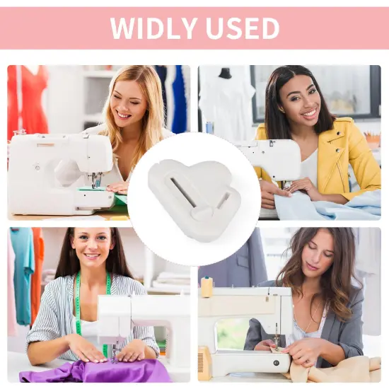 Magnetic Seam Guide for Sewing Machine with Seam Ripper Thread Remover Tool Multifucntional Magnetic Sewing Guide Hemmer with Scale Universal Sewing Supplies and Accessories(White) {3}