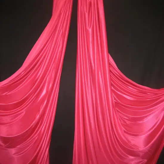 1 Yard Low Stretch Hot Pink Denier Tricot Polyester Fabric 108&Prime;-120&Prime; Wide {2}