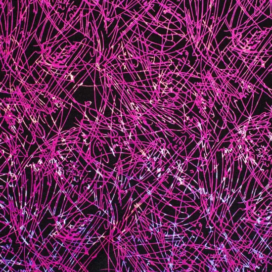 1 Yard Nylon Spandex Fabric with Dancing Splash Hologram Foil 58/60 Inch Width Lime Green {5}