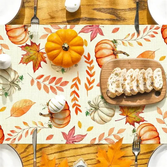 Pumpkin Fall Table Runner {3}