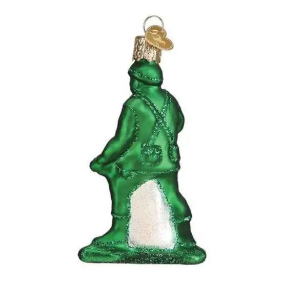 Old World Christmas 3.5 Inch Army Man Toy Christmas Tree Ornament , Christmas Decor Soldiers Play Battle Green {2}