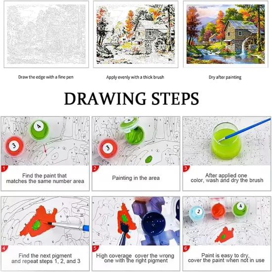 Halloween Paint by Number Skull Witch - 16x20 inch {2}