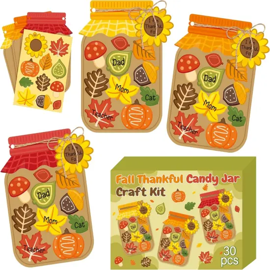 30Pcs DIY Thanksgiving Day Jar Gratitude Paper {1}