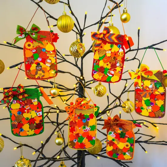 24 Sets Fall Craft Kits DIY Maple Leaf Pumpkin {4}