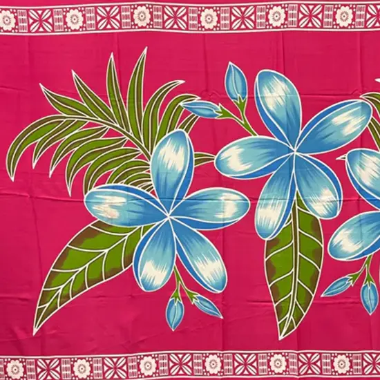 Plumeria Fiji Islands Polyester Sarong 72" L x 45" W Hot Pink {4}