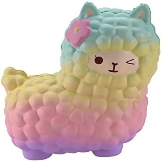 Rainbow Jumbo Sheep Alpaca Squishies {2}