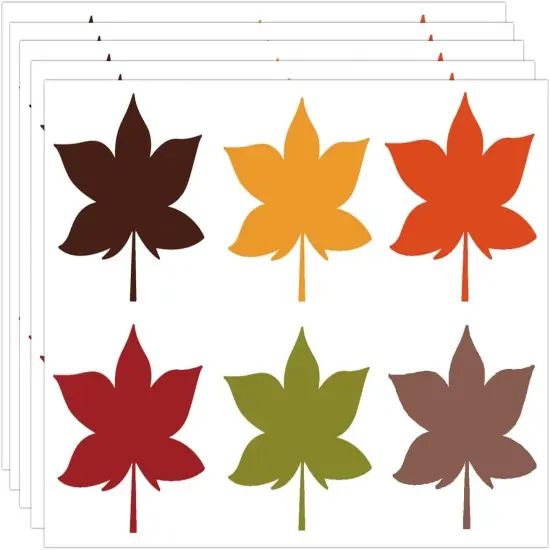 500 Pcs Fall Maple Leaf -Colorful {1}
