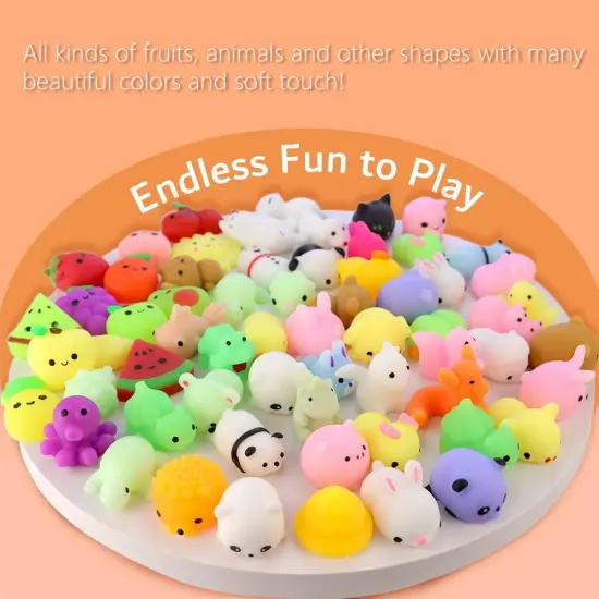 62 Pieces Animals Mochi Squishy Toys {4}