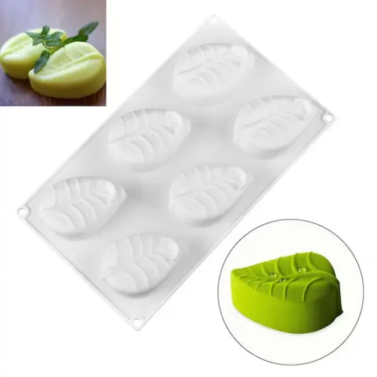 Leaf 6 Cavity Silicone Mold {1}