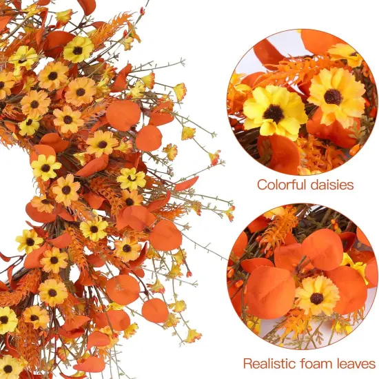 24'' Autumn Harvest Fall Wreath {5}