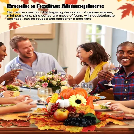 117 PCS Autumn Fall Table Decorations {2}