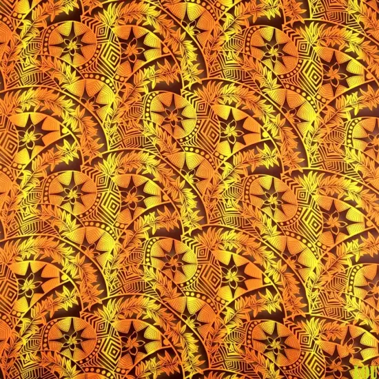 1 Yard Plumeria Star Design Rayon Fabric 36" x 44" Length x Width CRIMSON / NA {3}