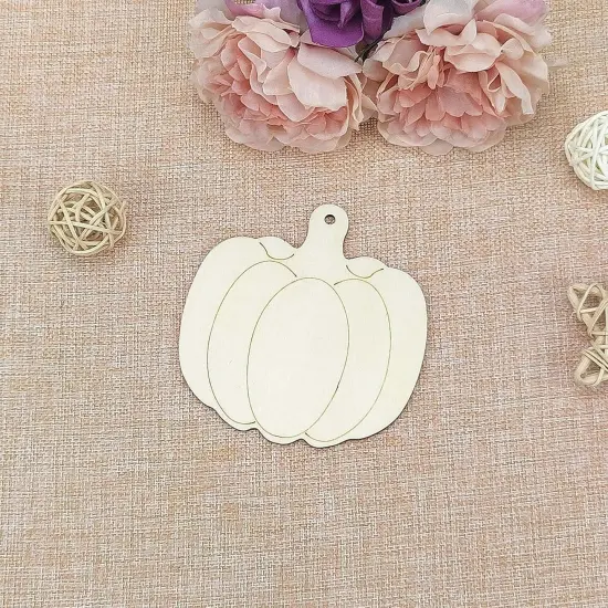 20pcs Pumpkin Wood DIY Crafts Cutouts {3}