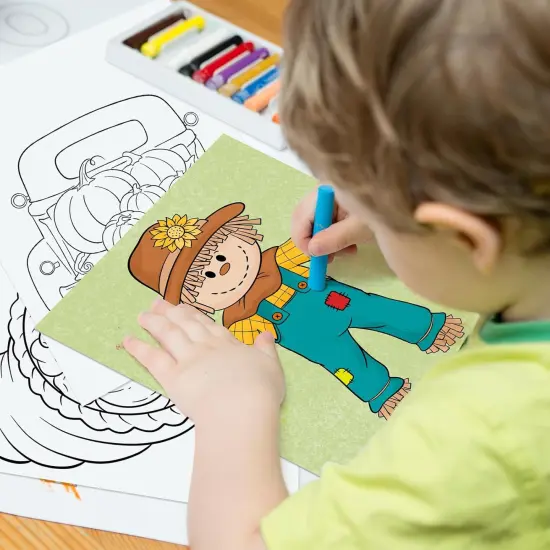 36PCS Fall Coloring Pages for Kids {2}