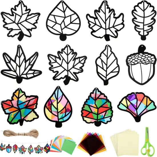 156 Pcs -Thanksgiving Fall Paper Craft for Kids DIY Autumn Tissue {1}