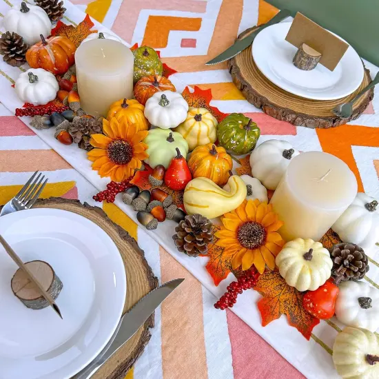 60 Pcs Assorted Fall Harvest Table Decoration {2}