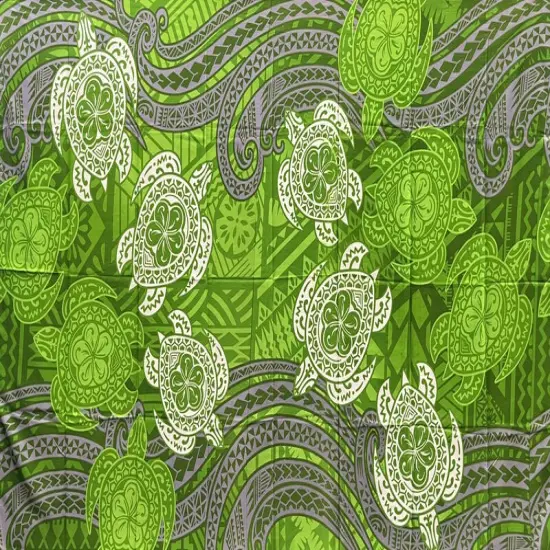 Turtles Traditional Tattoo Polyester Sarong 72" L x 45" W Purple {3}