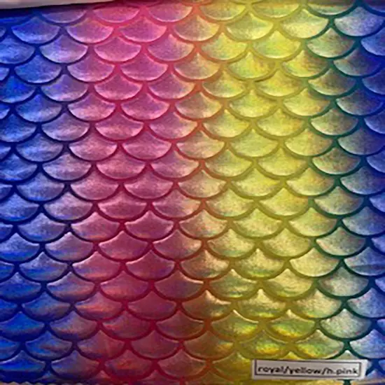 1 Yard Mermaid Poly Spandex Medium Multi Foil Fabric 58/60 Inch Width Two Tone Hot Pink {7}