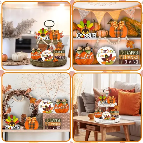 Thanksgiving Tiered Tray Decor {5}