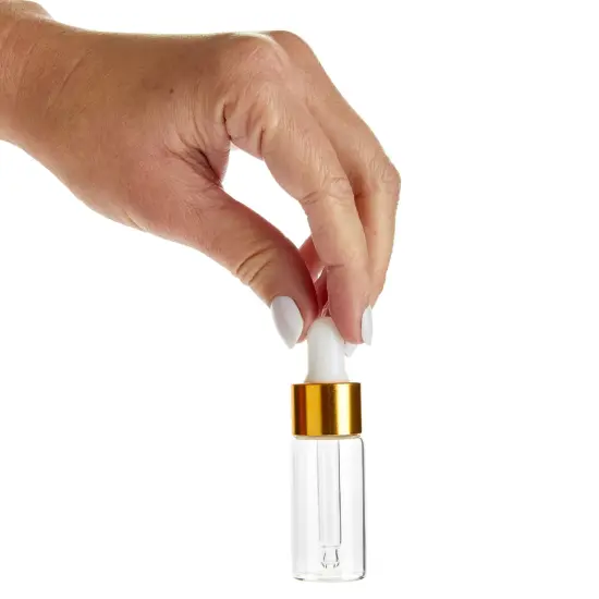 24-Pack Clear Glass Tincture Bottles with Dropper, Mini Eye Dropper Bottles for Essential Oils, Travel Aromatherapy Perfume, Liquid Cosmetics, Cuticle Oils (Gold and White, 10ml) {6}